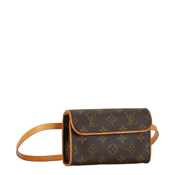Louis Vuitton Monogram Pochette Florentine Body Bag Waist M51855 Brown Pvc Leather