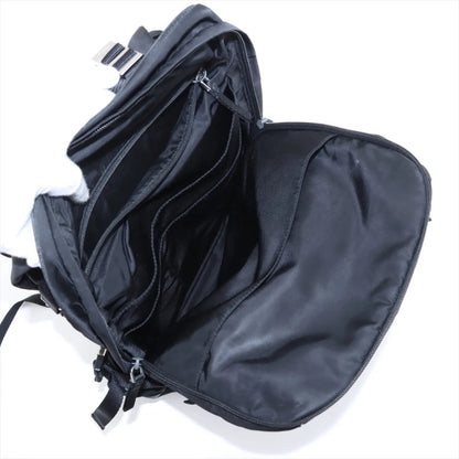 Prada Tessuto Nylon Triangle Logo Vz0055 Leather Backpack