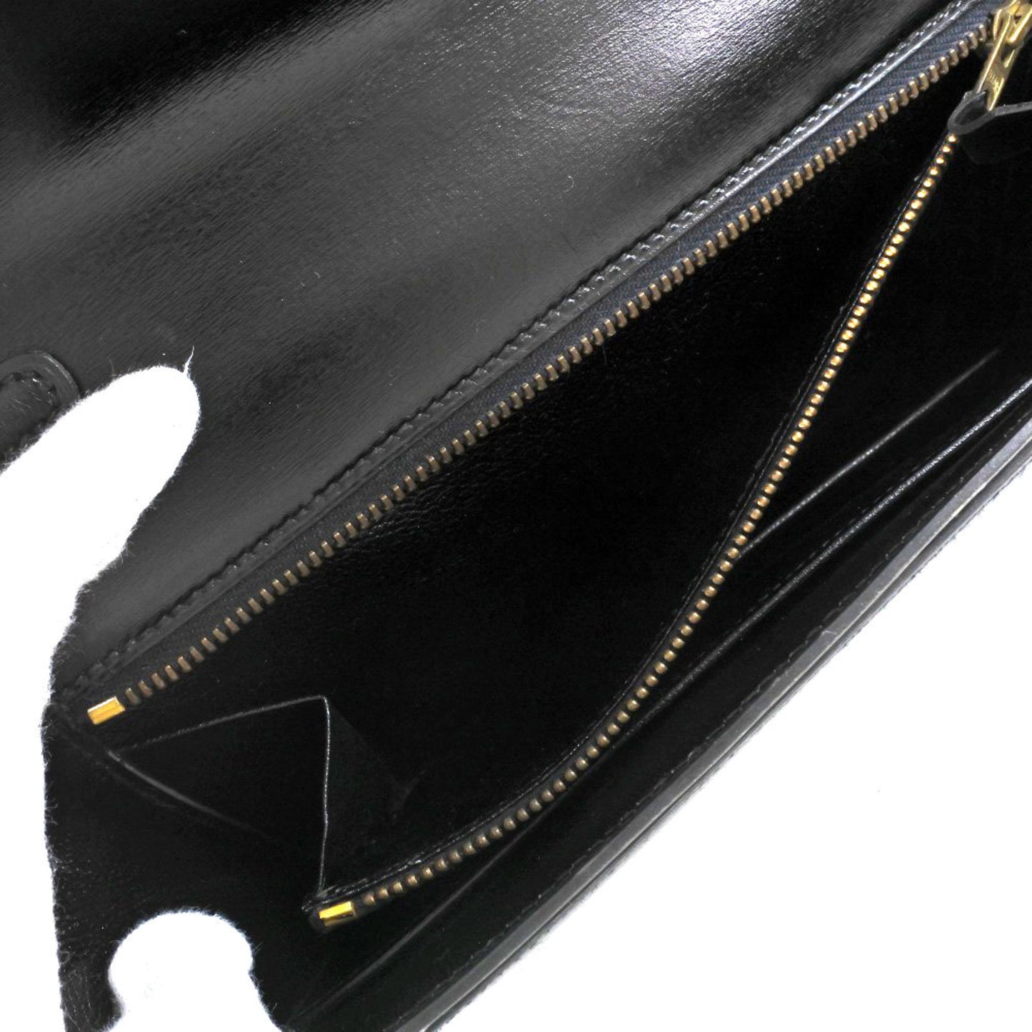 Hermes 2Way Clutch Tassel Calf Black ?O