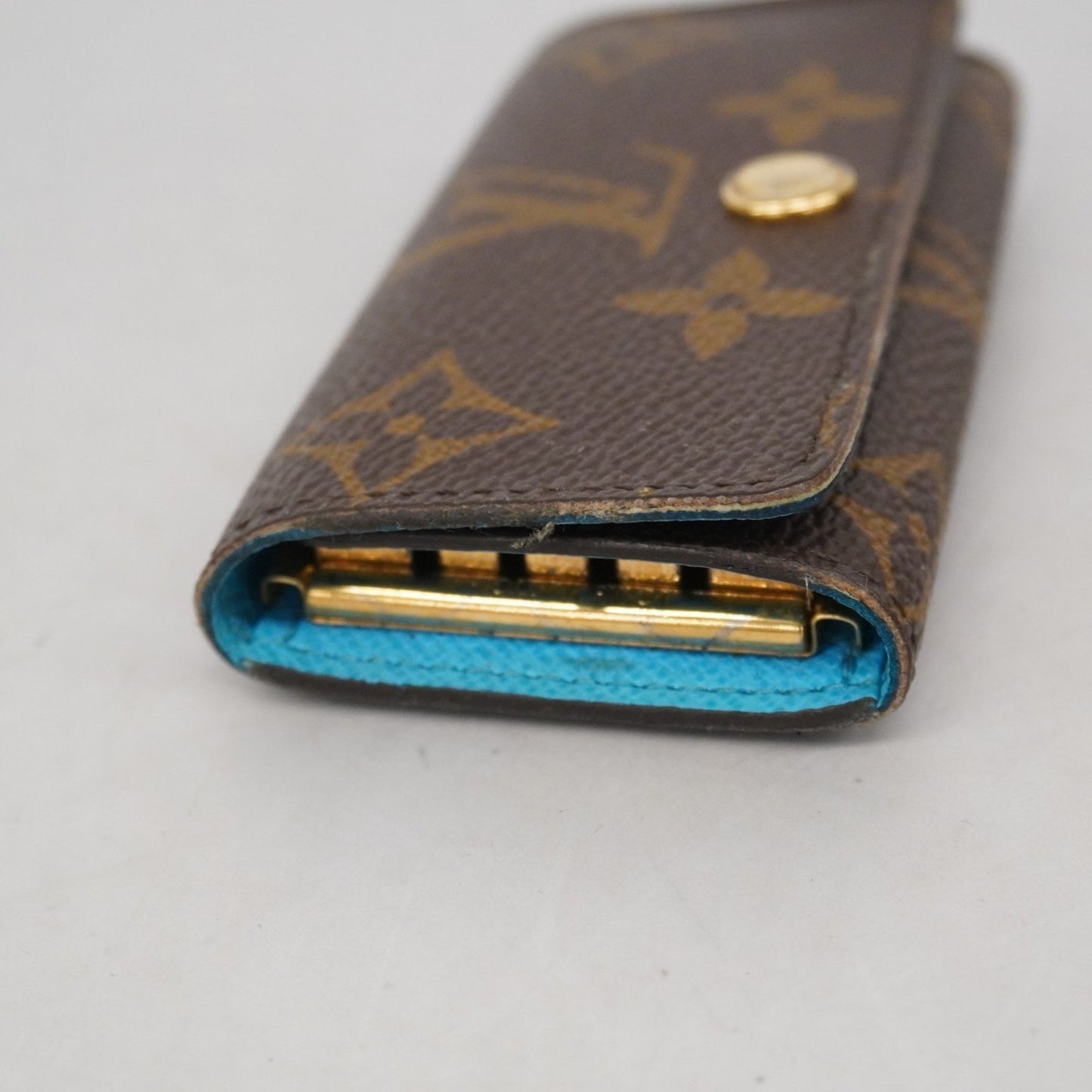Louis Vuitton Monogram Multicle 4 Key Case M81939 Brown/Blue