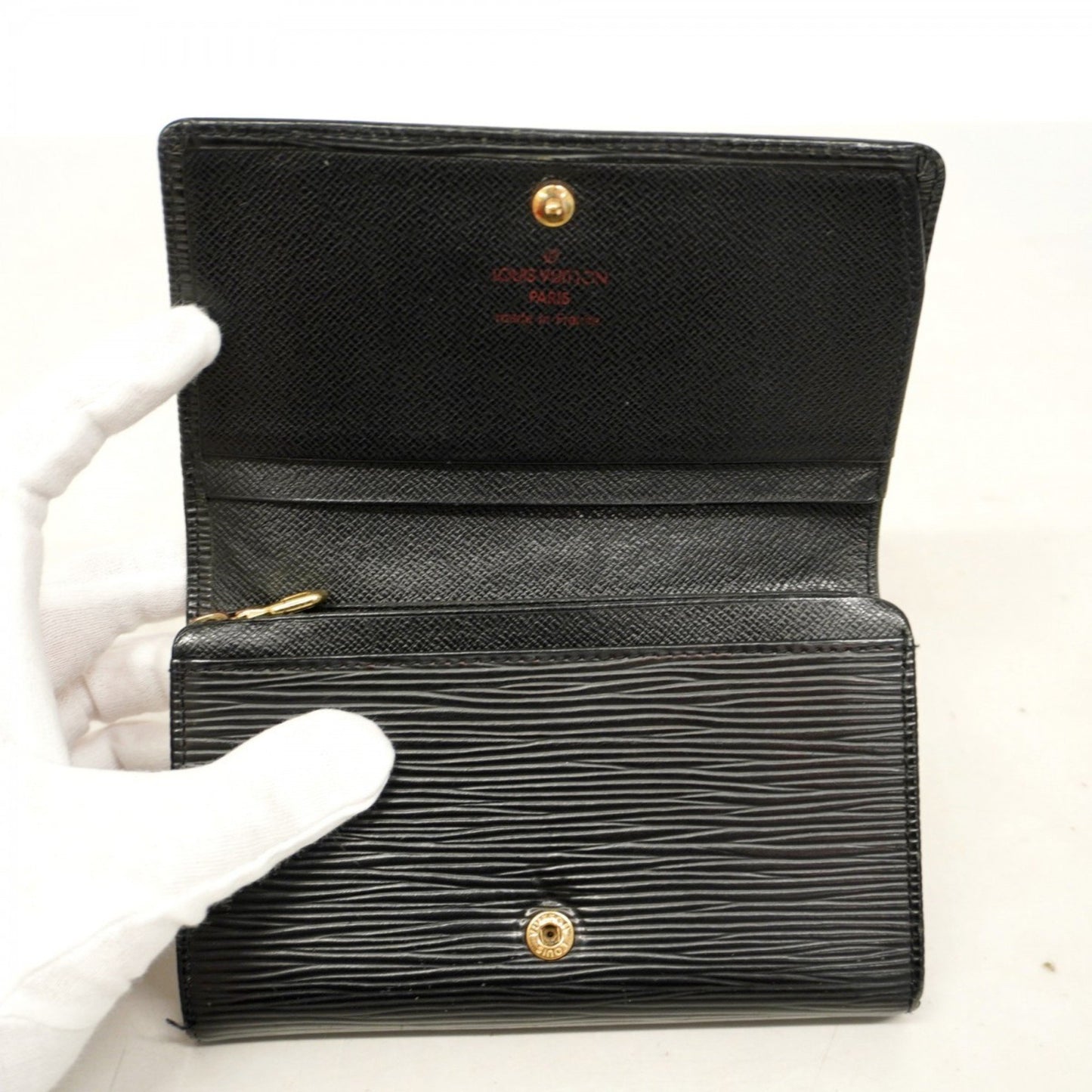 Louis Vuitton Epi Wallet Portefeuille Monnaie-Vieux-Tresor M63502 Noir
