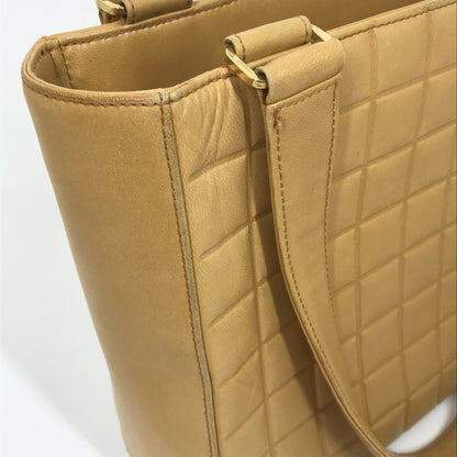 Chanel A17809 Cccc Mark Bag Semi-Shoulder Hand Bag Shawl Tote Bag Beige Goldhardware