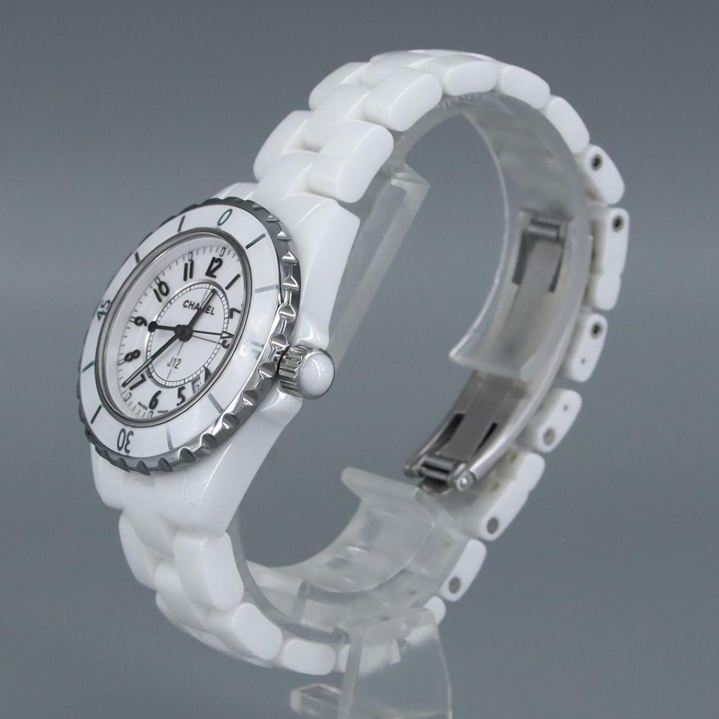 Chanel J12 33Mm Ceramic Watch H0968 Quartz Movement