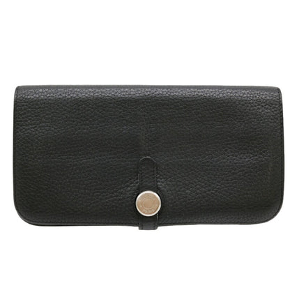 Hermes Dogon Long Wallet Togo Leather Black