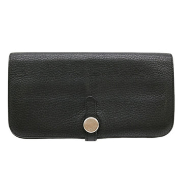 Hermes Dogon Long Wallet Togo Leather Black