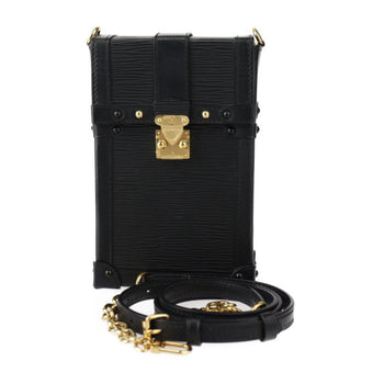 Louis Vuitton Louis Vuitton Pochette Trunk Vertical Epi Shoulder Bag M67871 Leather Calf Black