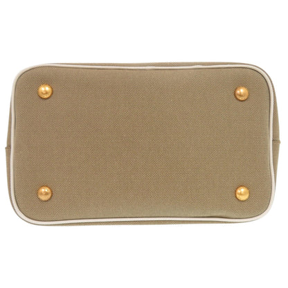 Like New Prada Logo Jacquard 1Ba172 Leather Corda Talc Beige White Shoulder Bag 0780 Prada