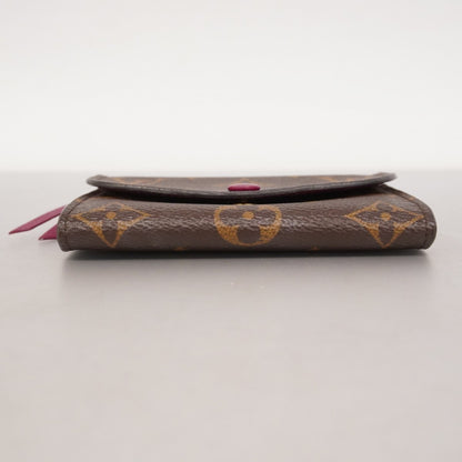 Louis Vuitton Monogram Porte Monnaie Wallet/Coin Case M41939 Brown Fuchsia