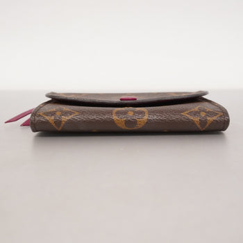 Louis Vuitton Monogram Porte Monnaie Wallet/Coin Case M41939 Brown Fuchsia