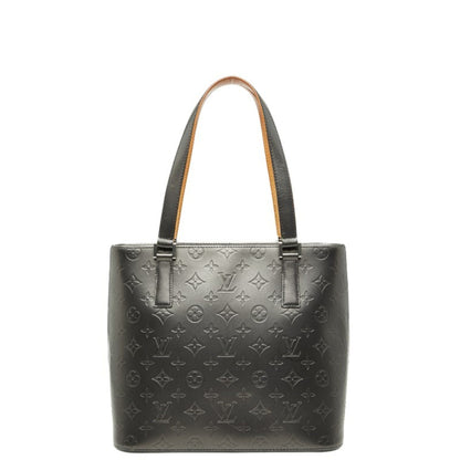 Louis Vuitton Monogram Matte Stockton Shoulder Bag Tote M55112 Noir Black Leather