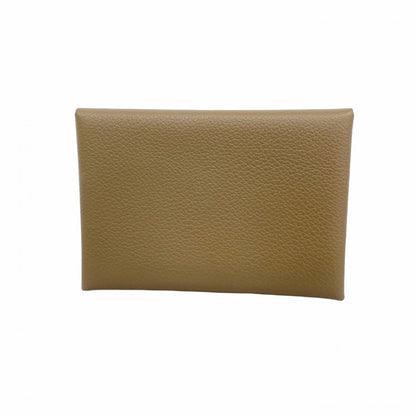 Hermes Herms Calvi Duo Evercolor Etoupe Wallet/Coin Case