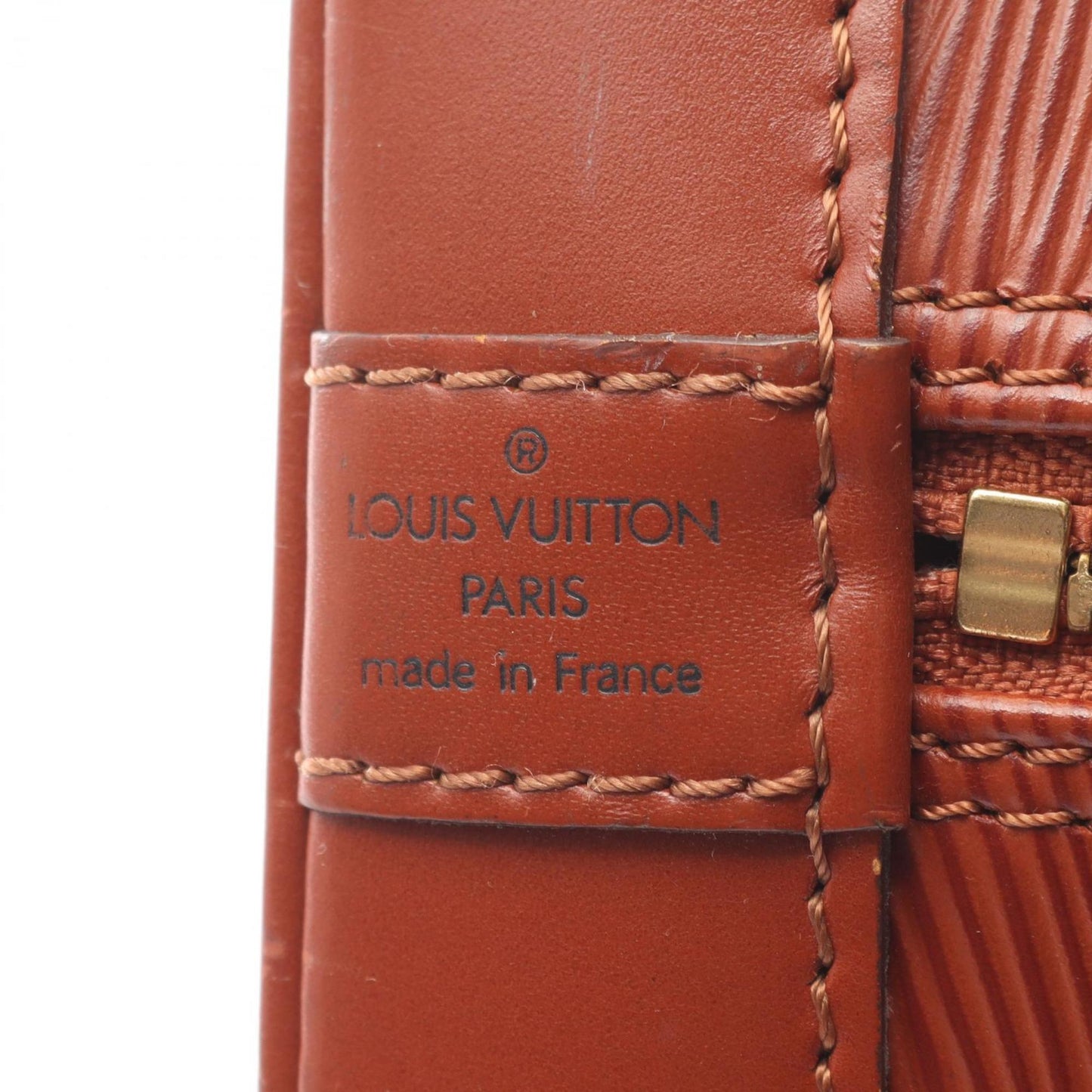 Louis Vuitton Alma Epi Kenya Brown Leather Handbag