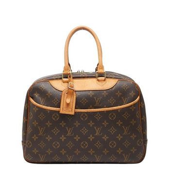Louis Vuitton Monogram Deauville Handbag M47270 Brown Leather