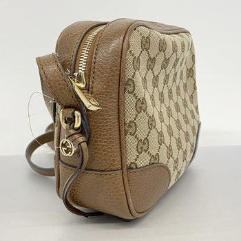 Gucci Gg Canvas Shoulder Bag 449413 Brown