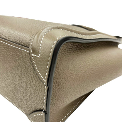 Celine Luggage Nano Shopper Greige Leather Handbag/Shoulder Bag