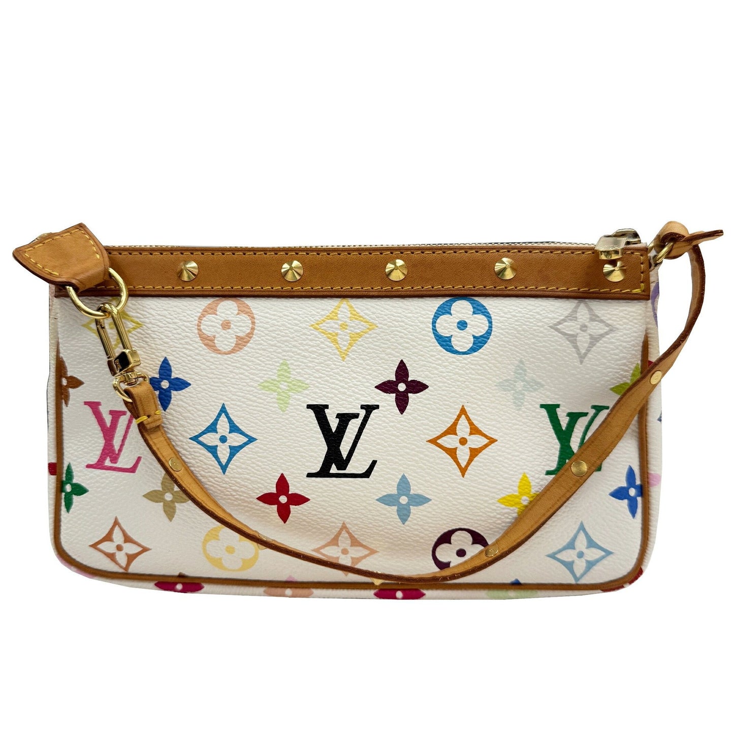Louis Vuitton Pochette Accessoires Monogram Multicolore Blanc White M92649 Handbag