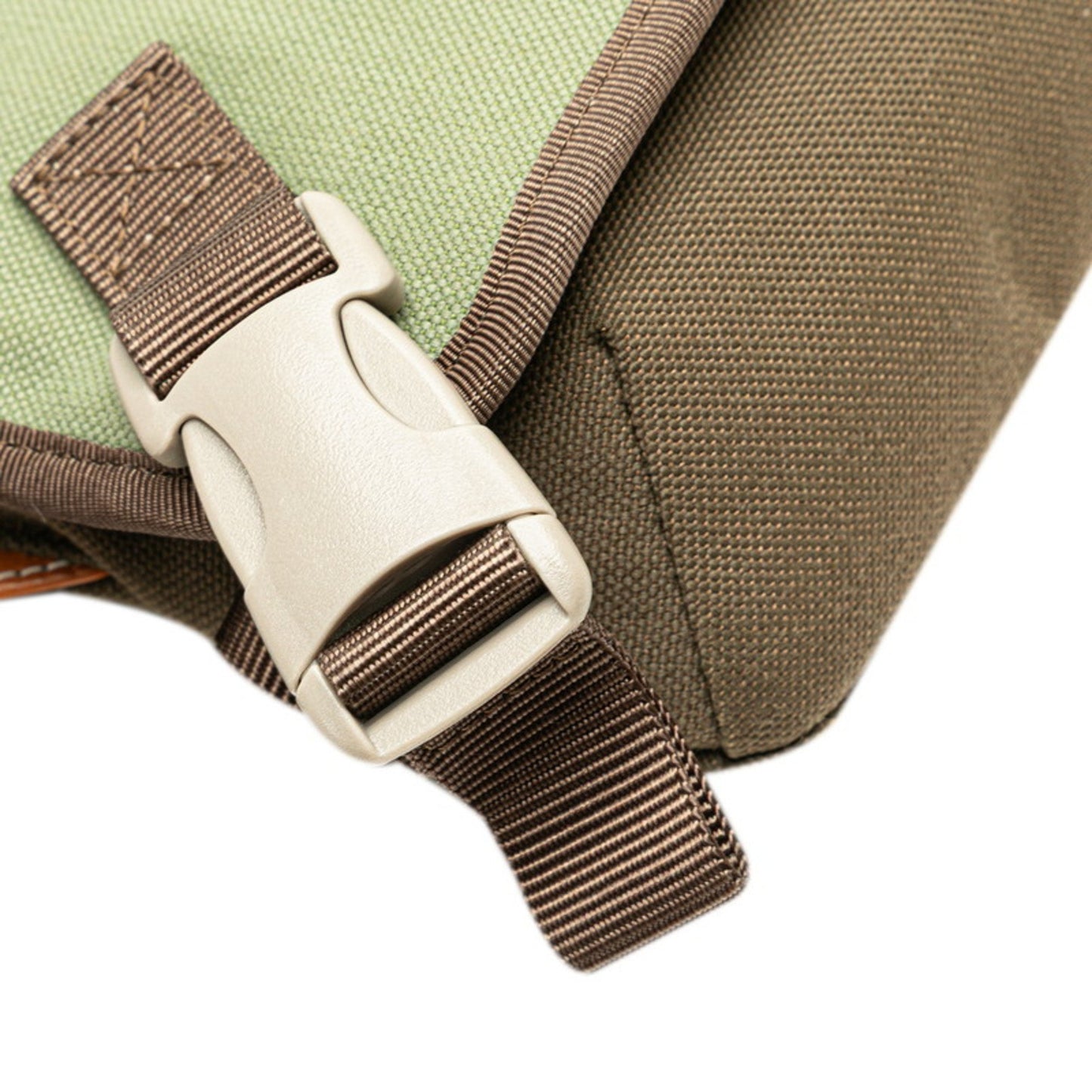 Loewe Anagram Eye Nature Shoulder Bag Khaki Green Canvas Leather