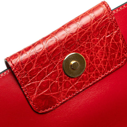 Celine Logo Clutch Bag In Red