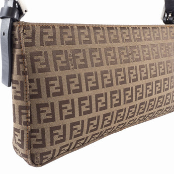 Fendi Zucca Shoulder Bag 8Br042 Canvas | Leather Beige
