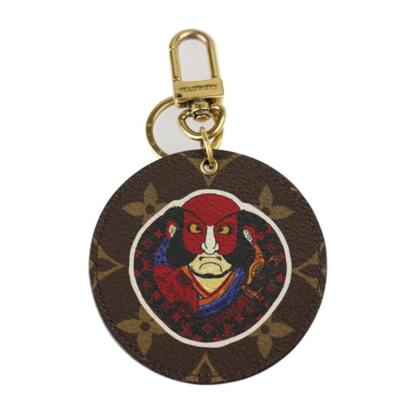 Louis Vuitton Louis Vuitton Portocre Illustre Keychain Mp1949 Monogram Canvas Leather Brown Red