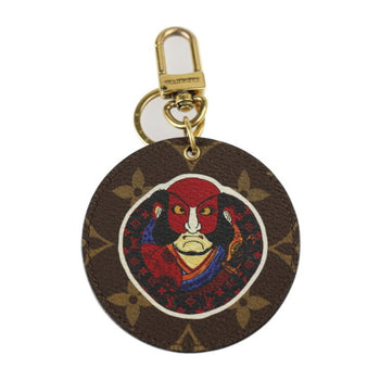 Louis Vuitton Louis Vuitton Portocre Illustre Keychain Mp1949 Monogram Canvas Leather Brown Red