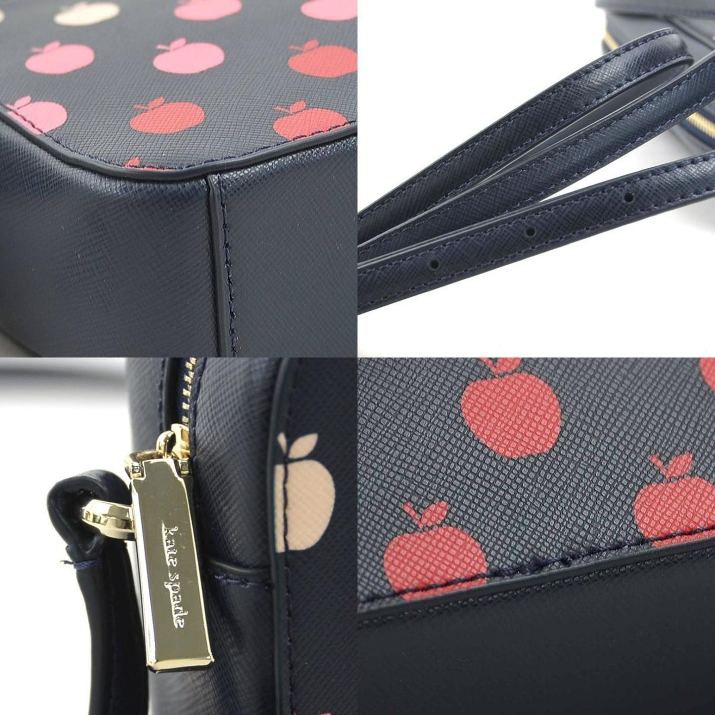 Kate Spade Shoulder Bag Leather Navy X Pink