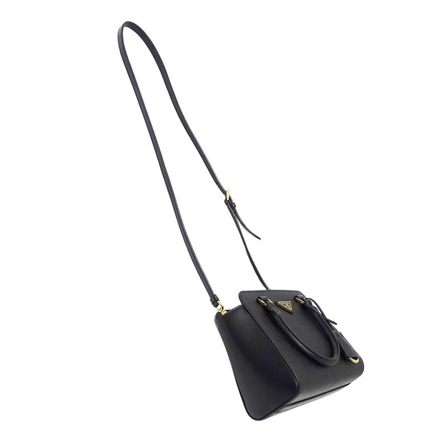 Prada Prada Women'S Saffiano Black Handbag/Shoulder Bag (1Ba380) - 2-Way Mini Bag