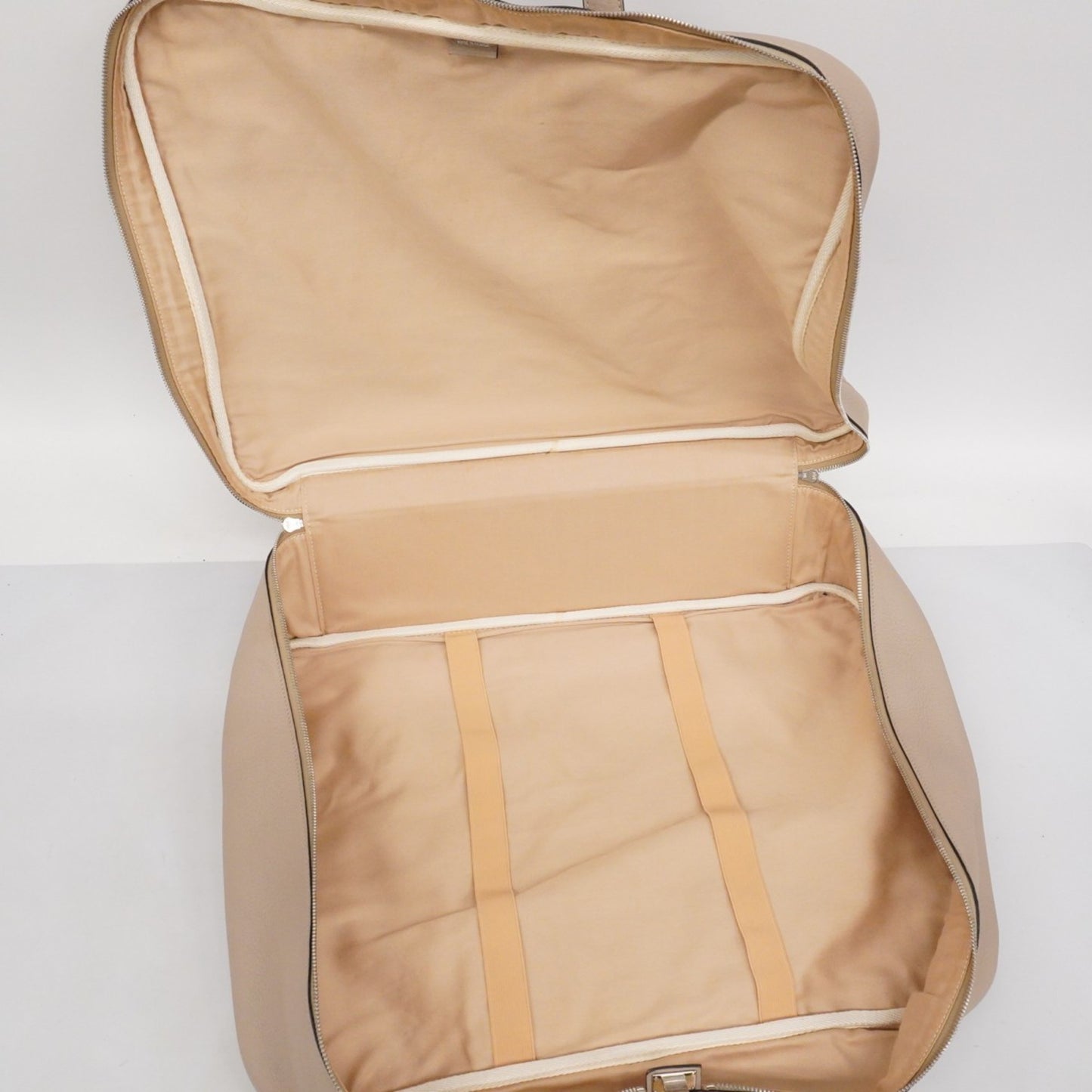 Hermes Herms Victoria 50 Boston Bag In Taurillon Clemence Trench Leather