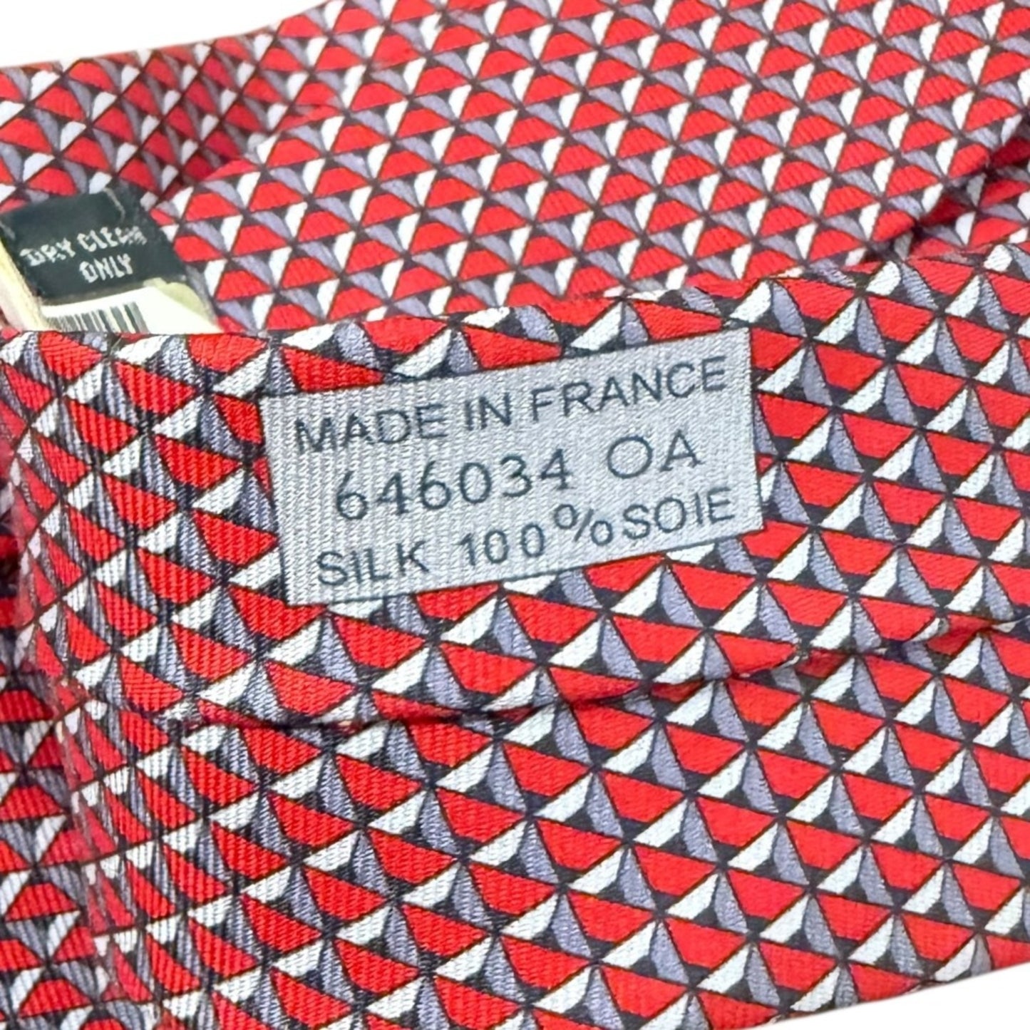 Hermes All-Over Print Silk Tie In Multicolored Red