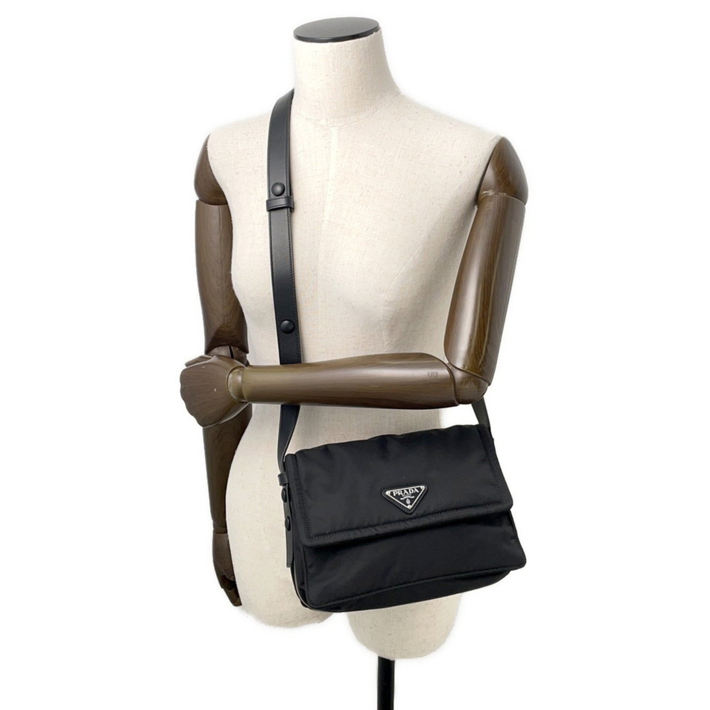 Prada Padded Shoulder Bag In Re-Nylon And Leather