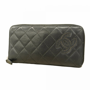 Chanel Matelasse Caviar Leather Long Wallet