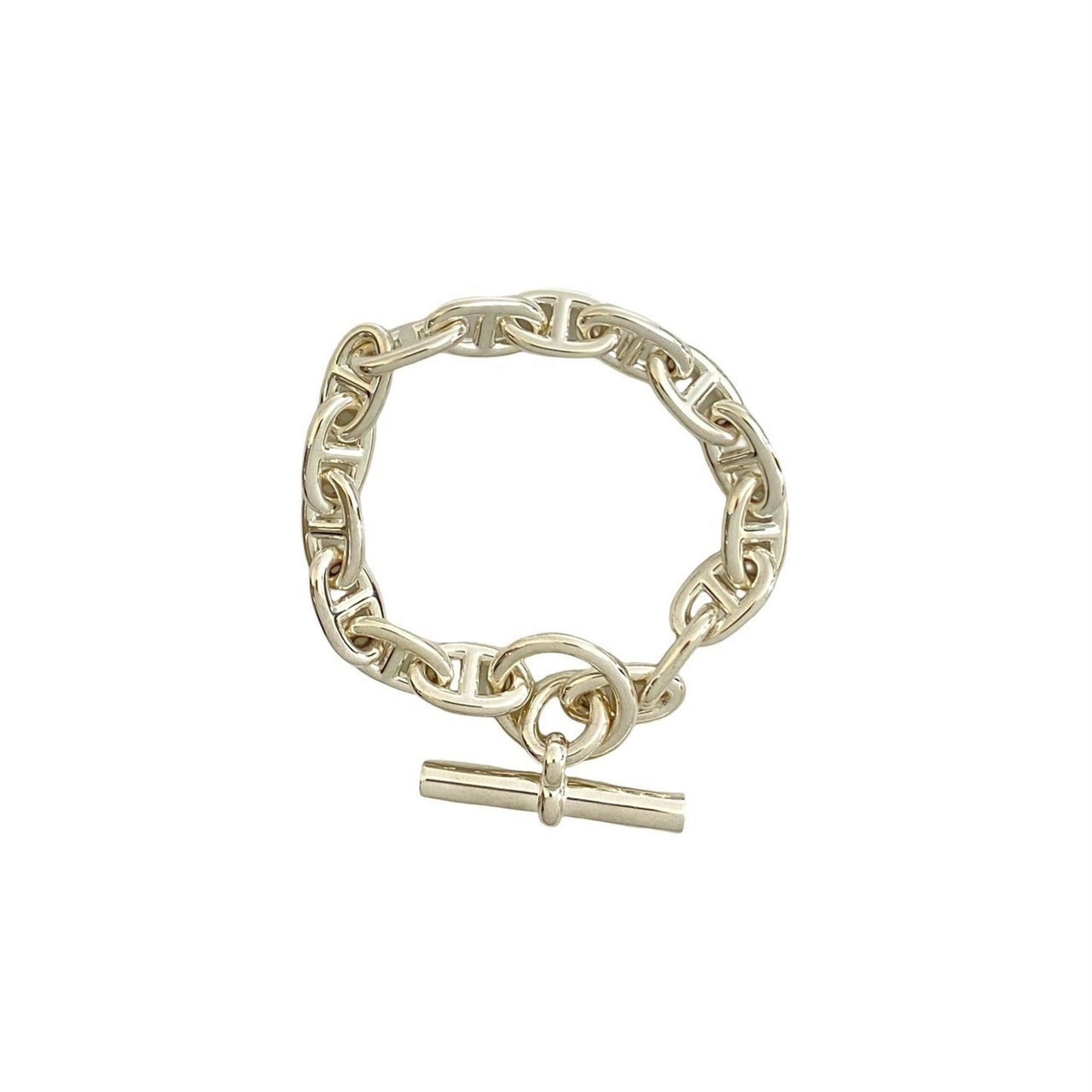 Hermes Chaine D'Ancre Mm 16-Link Sterling Silver 925 Chain Bracelet