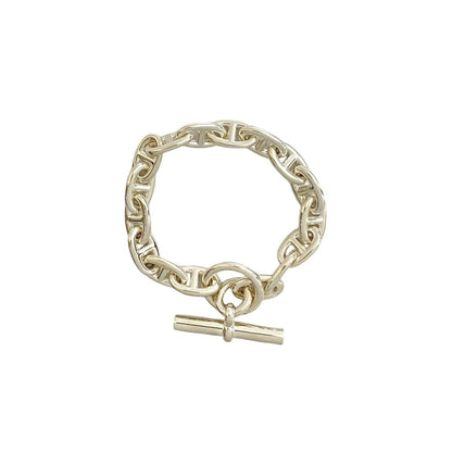 Hermes Chaine D'Ancre Mm 16-Link Sterling Silver 925 Chain Bracelet