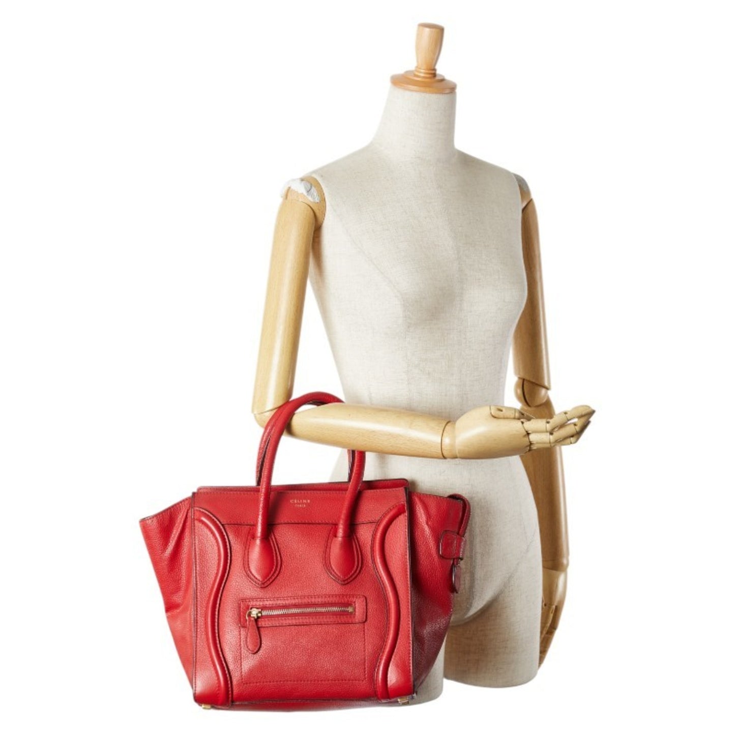 Celine Luggage Nano Shopper Handbag Leather