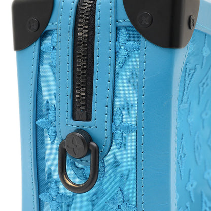 Louis Vuitton Monogram See-Through Soft Trunk Shoulder Bag Turquoise M45074