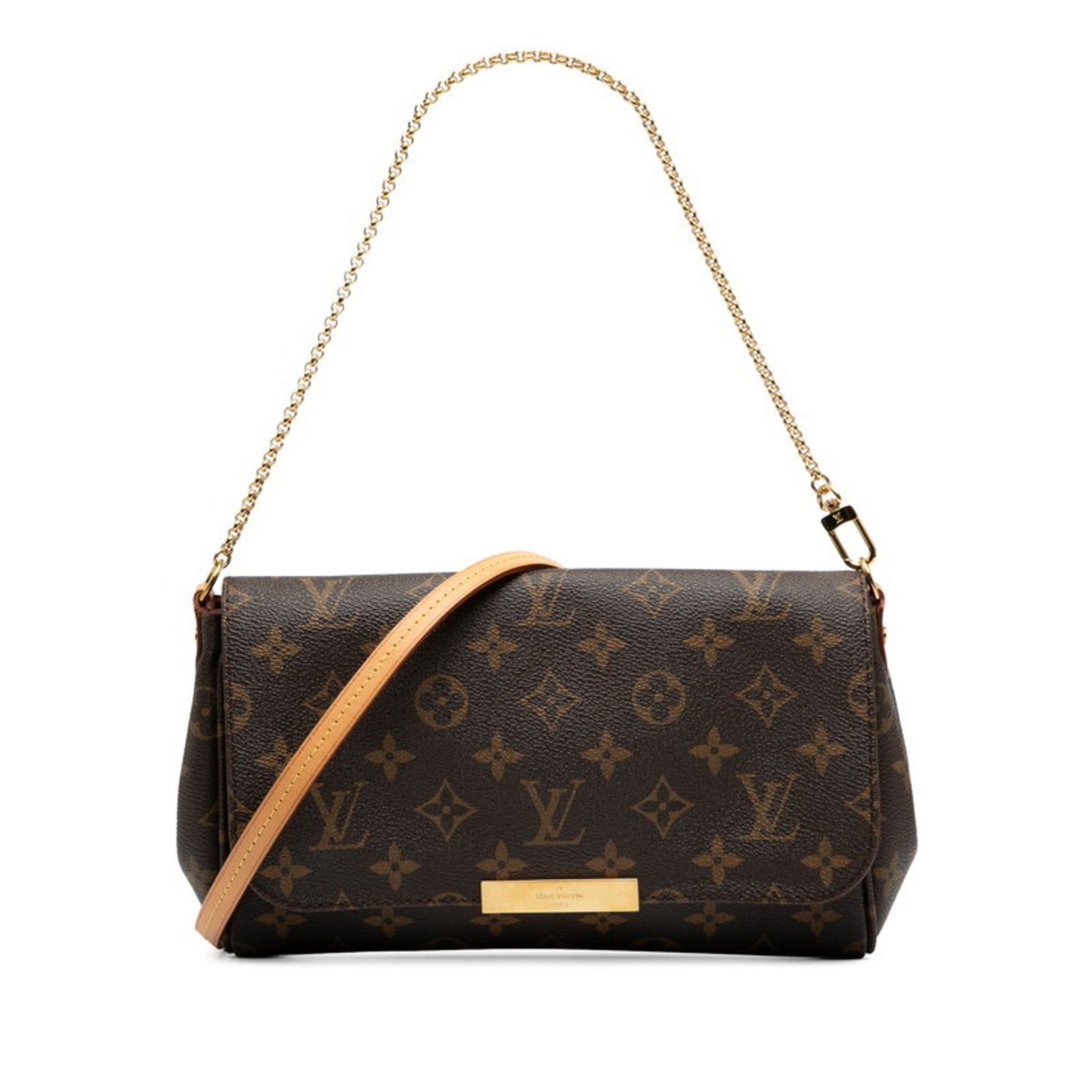 Louis Vuitton Monogram Favorite Mm Handbag/Shoulder Bag 2Way M40718 Brown Leather
