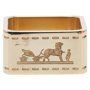 Hermes Bolduc Scarf Muffler Ring Gold Plated