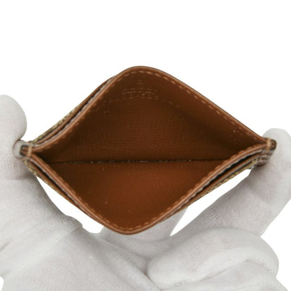 Gucci Gg Supreme Business Card Case 673002 Beige Brown Leather