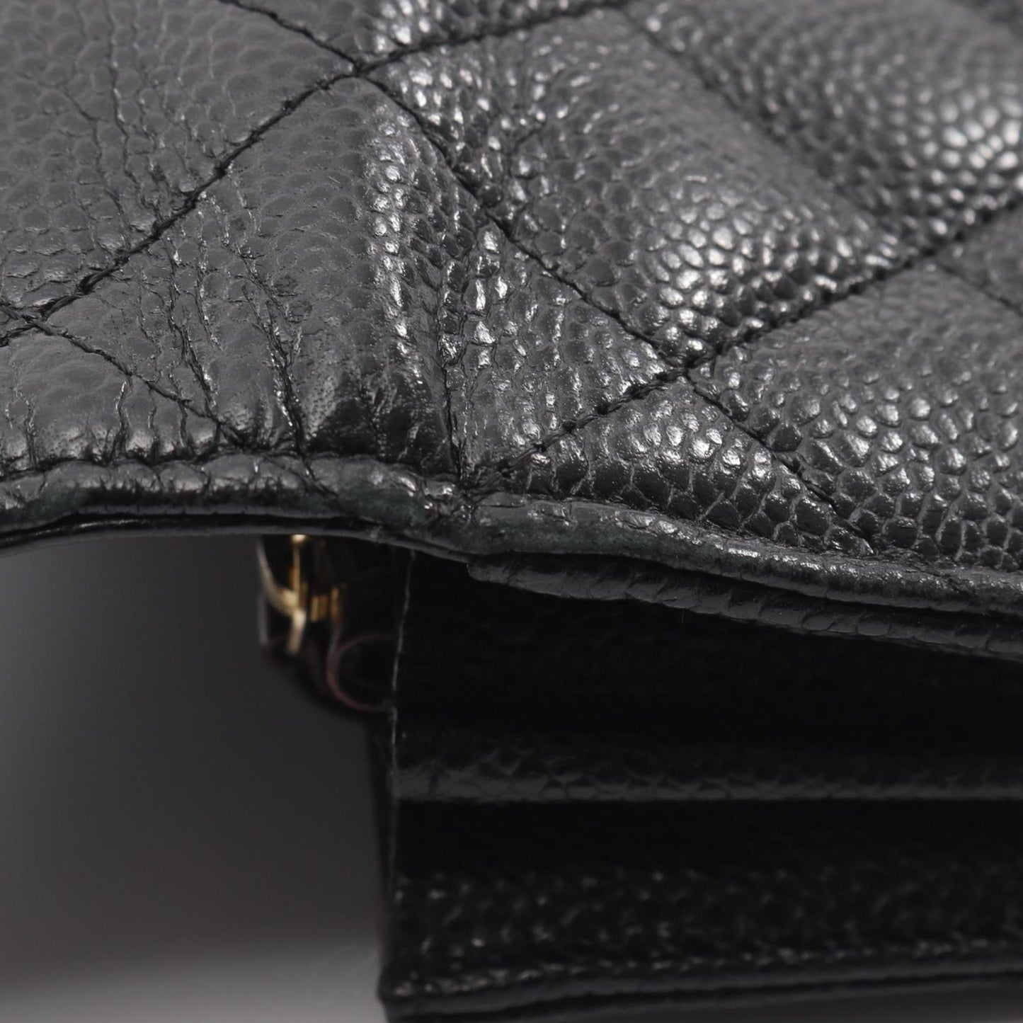 Chanel Matelasse Bifold Long Wallet In Grained Calfskin Leather