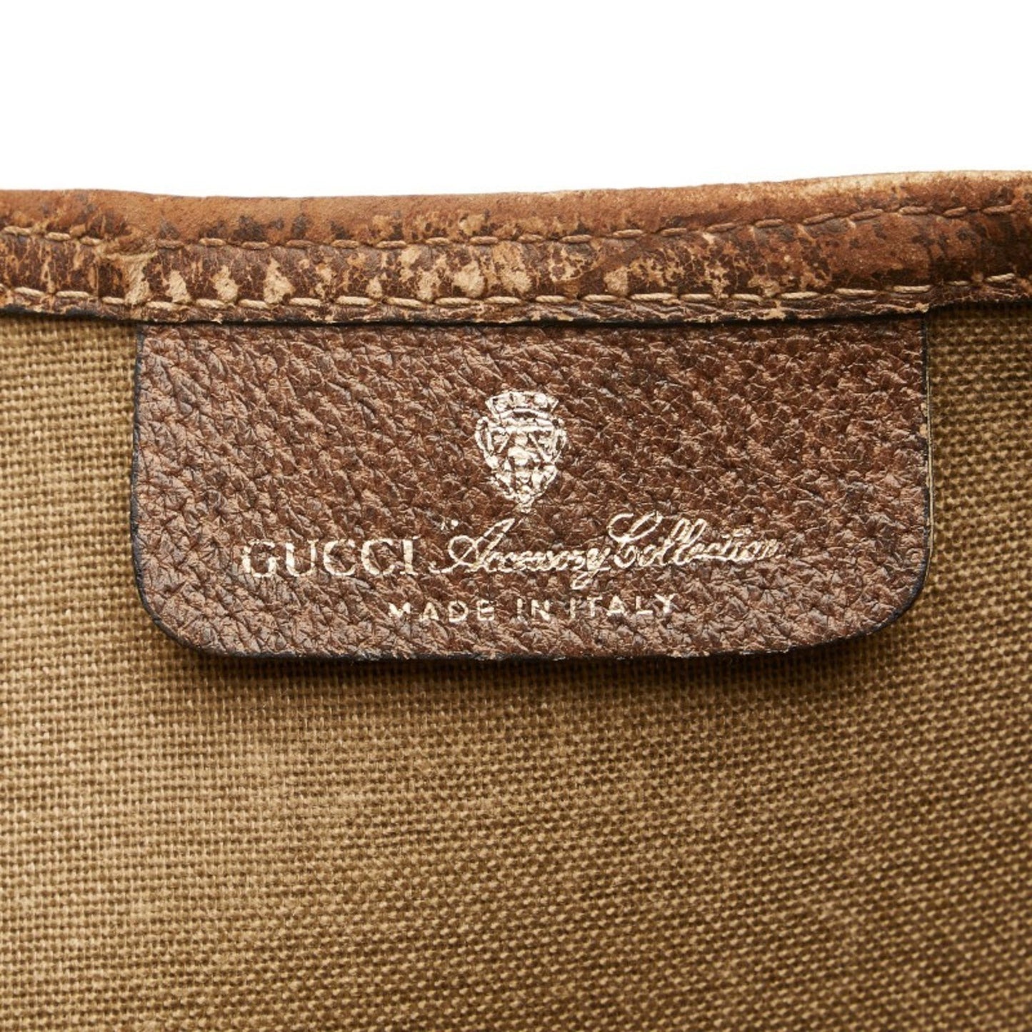 Gucci Old Gg Supreme Sherry Line Tote Bag 39.02.003 Beige Brown Pvc Leather