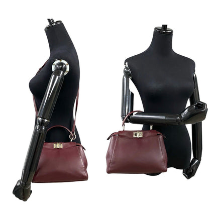 Fendi Peekaboo Mini Leather Turnlock 2-Way Handbag/Shoulder Bag
