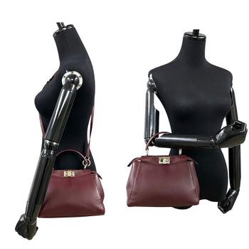 Fendi Peekaboo Mini Leather Turnlock 2-Way Handbag/Shoulder Bag