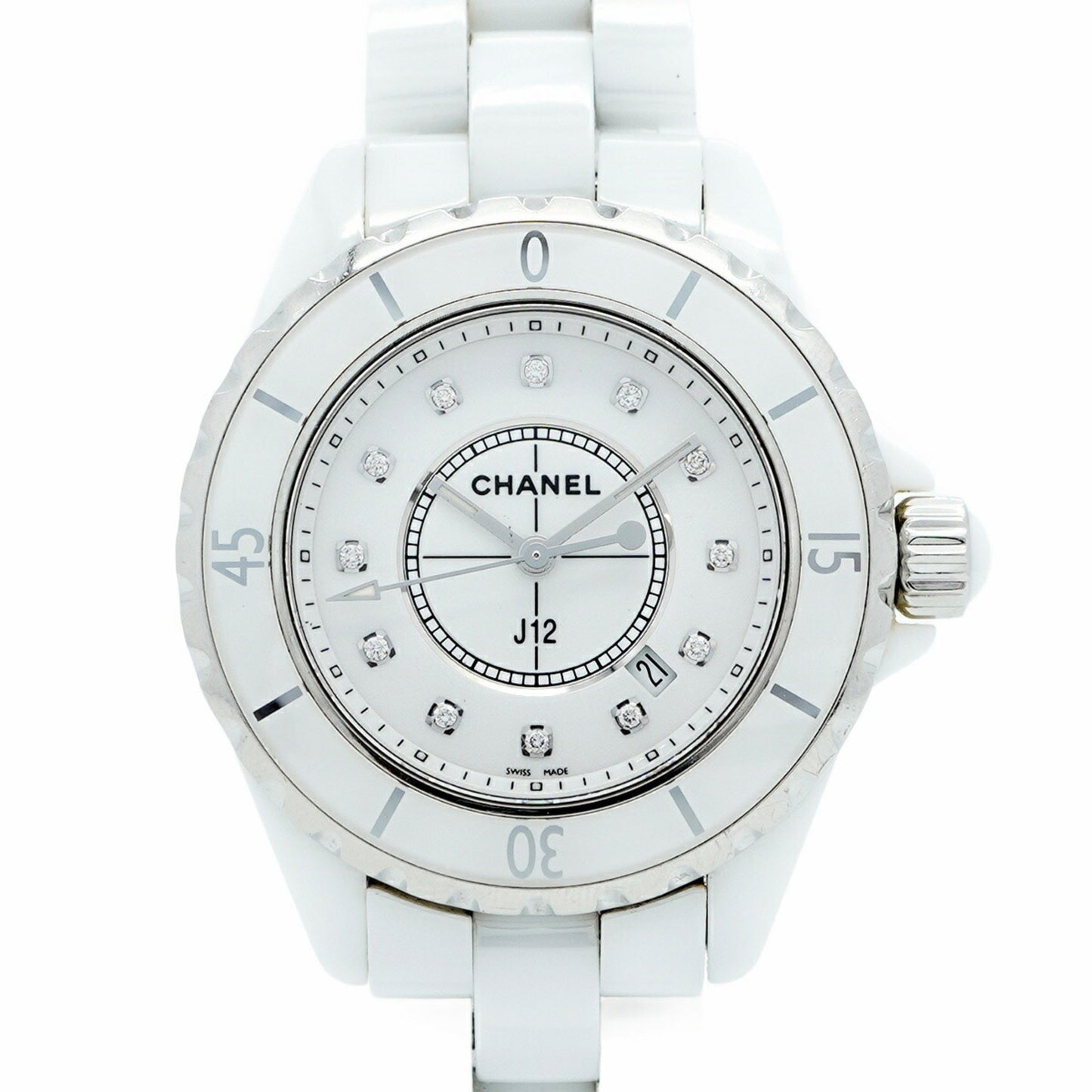 Chanel J12 H1628 White Dial
