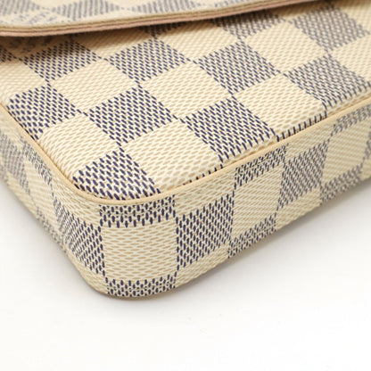 Louis Vuitton Damier Azur Pochette Felicie Shoulder Bag Chain Clutch N63106