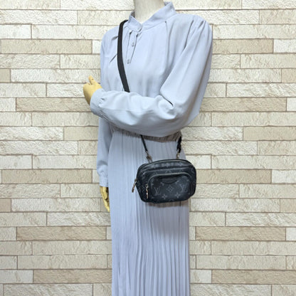 Louis Vuitton Outdoor Pochette Taiga Rama Shoulder Bag Monogram Eclipse M30755 Black
