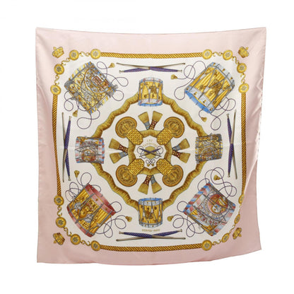 Herms Hermes Carr 90 Les Tambours Silk Scarf