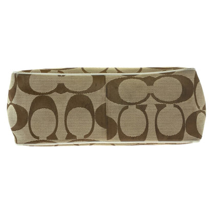 Coach Signature Embossed Beige Canvas 7874 Tote Bag Handbag
