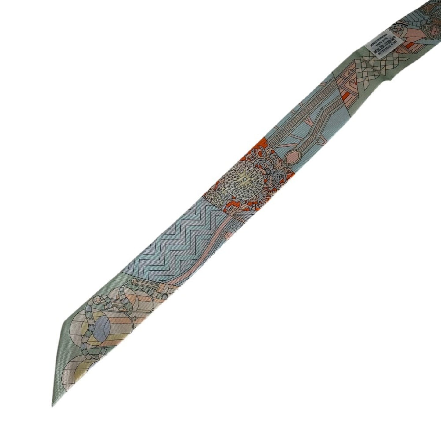 Hermes "De L'Ombrelle Aux Duels" Silk Twilly Scarf/Muffler