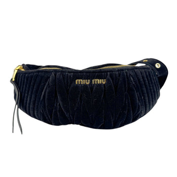 Miu Miu Miu Waist Bag In Black Velvet For Women