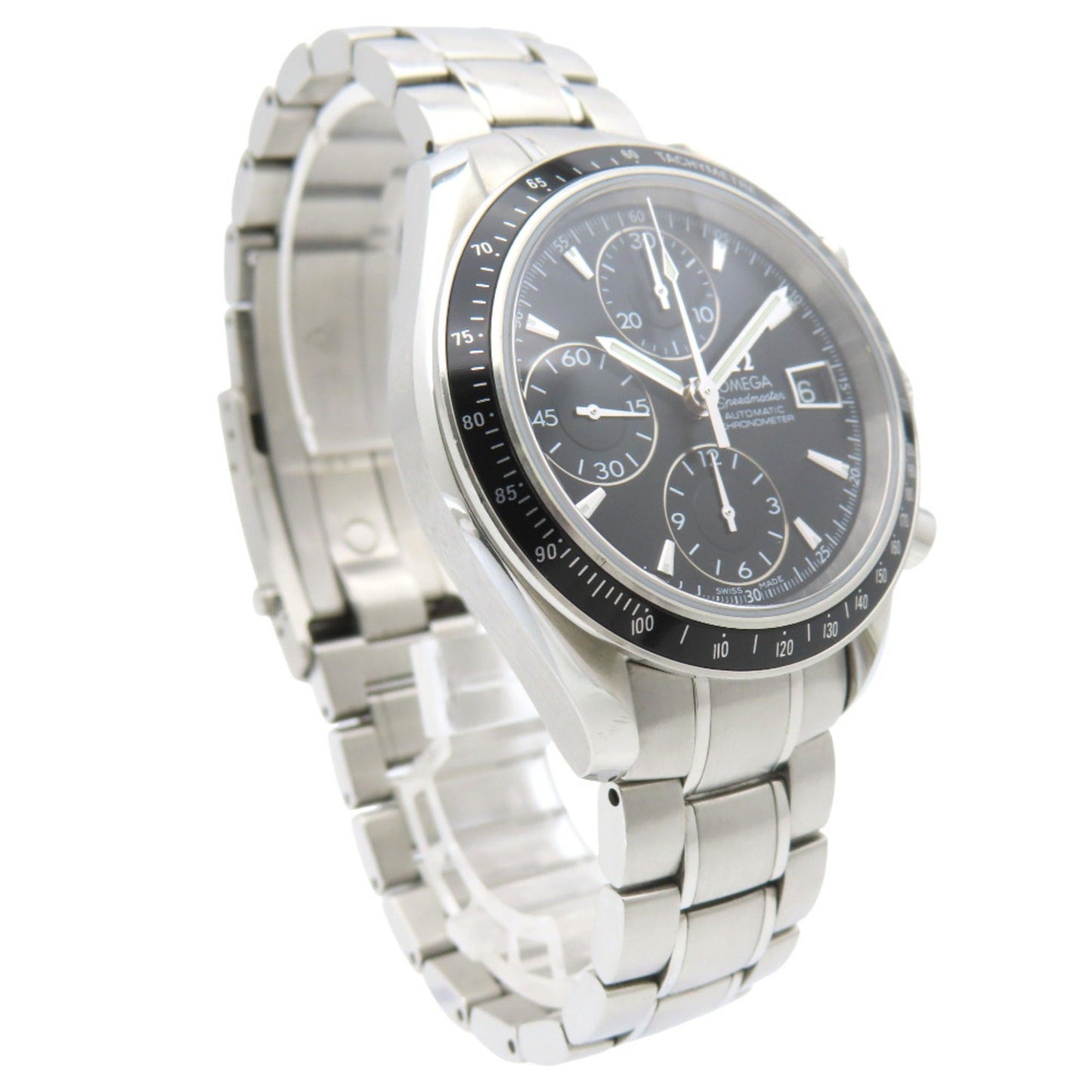 Omega Speedmaster Date 3210.50 Automatic Watch Stainless Steel Black Dial 0327 Omega